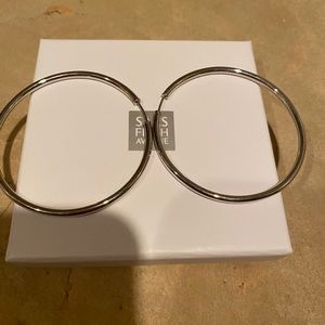 Silver hoops from Saks Fifth Avenue